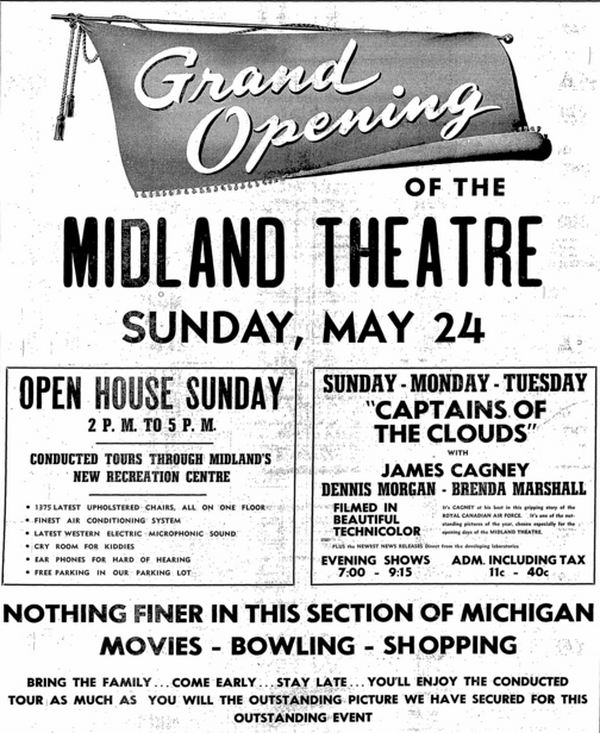 Midland Theatre - May 22 1942 Grand Opening Ad (newer photo)